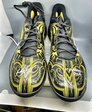 🔥Paul Skenes Signed Pittsburgh Pirates Black Gold Cleats 1st Overall Pick MLB🔥
