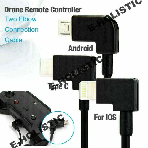 DJI Spark Mavic Pro Remote Controller Elbow USB Cable for Type-C/Android/iPhone - Picture 5 of 11