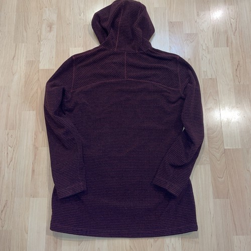 Mountain Hardwear Fleece Hoodie Tunic Style Pullover Womens Large Long Wine - Picture 5 of 5