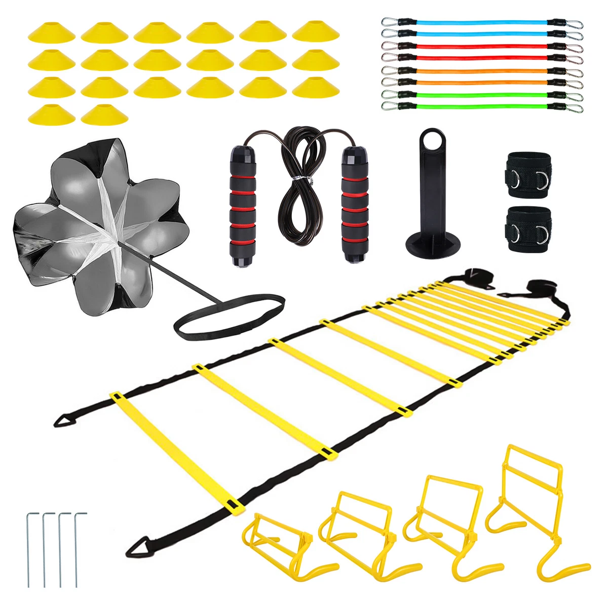 42x Speed Training Equipment Set Soccer Football Rugby Jump