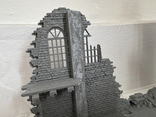 28 mm danneggiato fabbrica magazzino Wargaming industriale fattoria costruzione terreno rovine - Foto 5 di 7