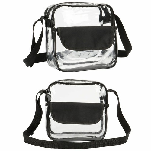 Clear Zip Sling Bag Transparent Stadium Shoulder Crossbody Adjustable Backpack - Bild 7 von 18