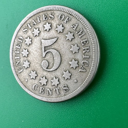 1868 Shield Nickel US Type Coin 5¢ Piece - Picture 6 of 6