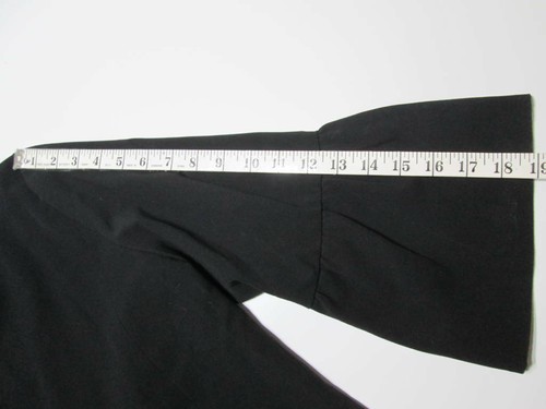 NWT Apt. 9 Womens Size 12 Jacket Black Buttons Front Bell Sleeve Casual - Picture 7 of 8