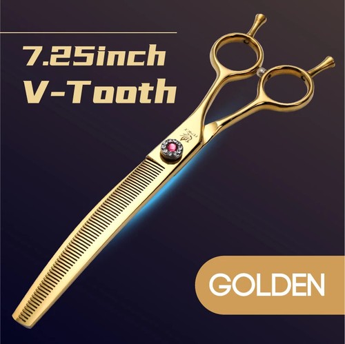 High-end 7.25'' Professional Dog Grooming Scissor Curved Thinning Shears For Cat - Picture 43 of 49