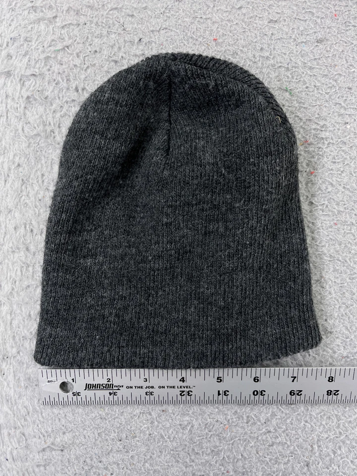 Beanie Toque Youth 均码深灰色针织丙烯酸混纺冬季滑雪 — 第 2/4 张图片
