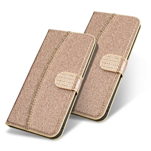 Bling Slim Flip Wallet Phone Case For Samsung S24 S23 S22 S21 S20 Plus Ultra - Picture 5 of 17