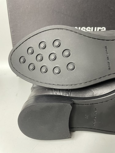 SUMISSURA Women Sz 38 Grey Leather Lace Up Brogue Cap Toe Ankle Boots Spain Read - Picture 11 of 15