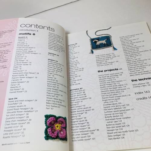 201 CROCHET MOTIFS, BLOCKS, PROJECTS & IDEAS PB Book by Melody Griffiths (2007) - Picture 4 of 11