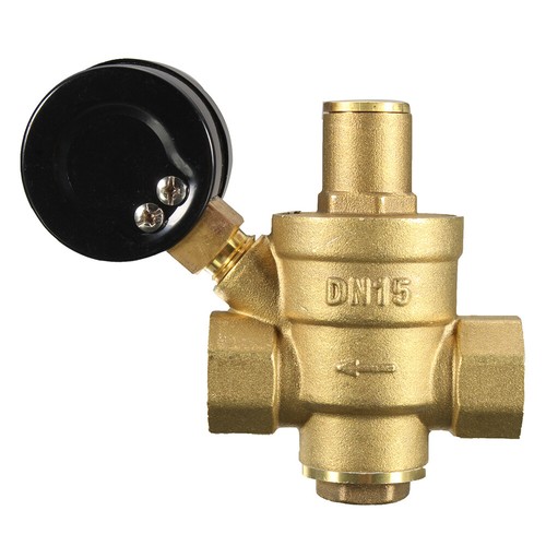 DN15 1/2” Brass Pressure Reducing Valves Regulator Adjustable Valves A7D8 - Picture 10 of 12