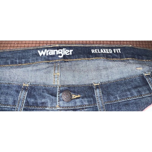 Wrangler Men's Jean Relaxed Boot Denim Flex For comfort Dark Blue Size 50x30 NEW - Picture 2 of 9