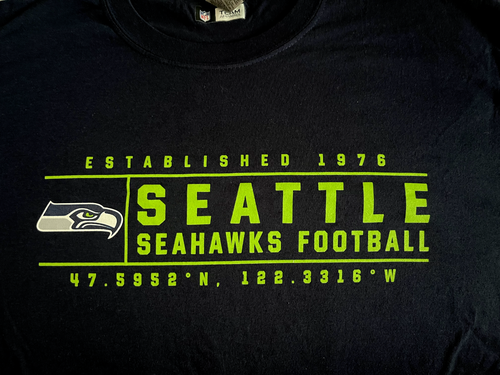 NFL Team Seattle Seahawks Football Team Navy Blue T-Shirt Size XL - Picture 1 of 4