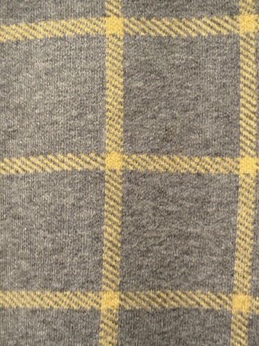 Cynthia Rowley grau gelb kariert Bündchen Ärmel Strick Pullover-Größe L 12 14 - Bild 3 von 6