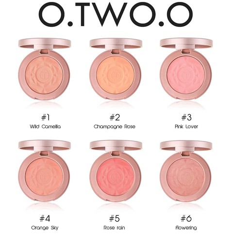 O.TWO.O Face Blusher Powder Pink Nude Rose 6 Colours UK Stock - Picture 2 of 9