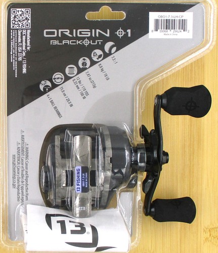 (2) 13 FISHING ORIGIN 01 BLACKOUT 7.3:1 LEFT HAND BAITCAST REELS BRAND NEW - Picture 4 of 4