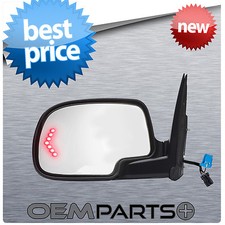 New Replacement Driver's Side View Mirror Complete Glass Power Signal Foldaway