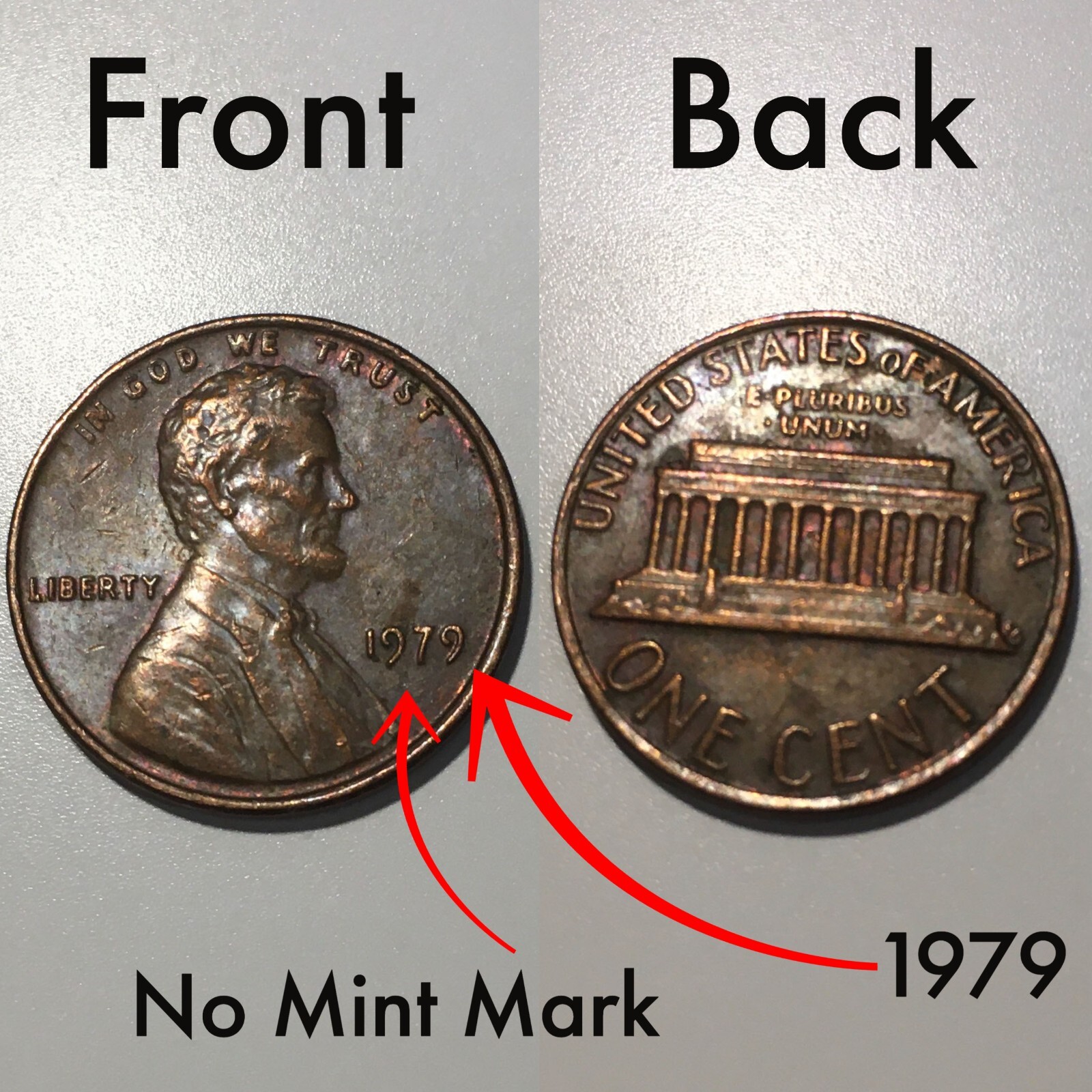 1979 Penny No Mint Mark EBay 1990-no-s-no-mint-mark-very-rare-lincoln-penny-in-near-proof-etsy