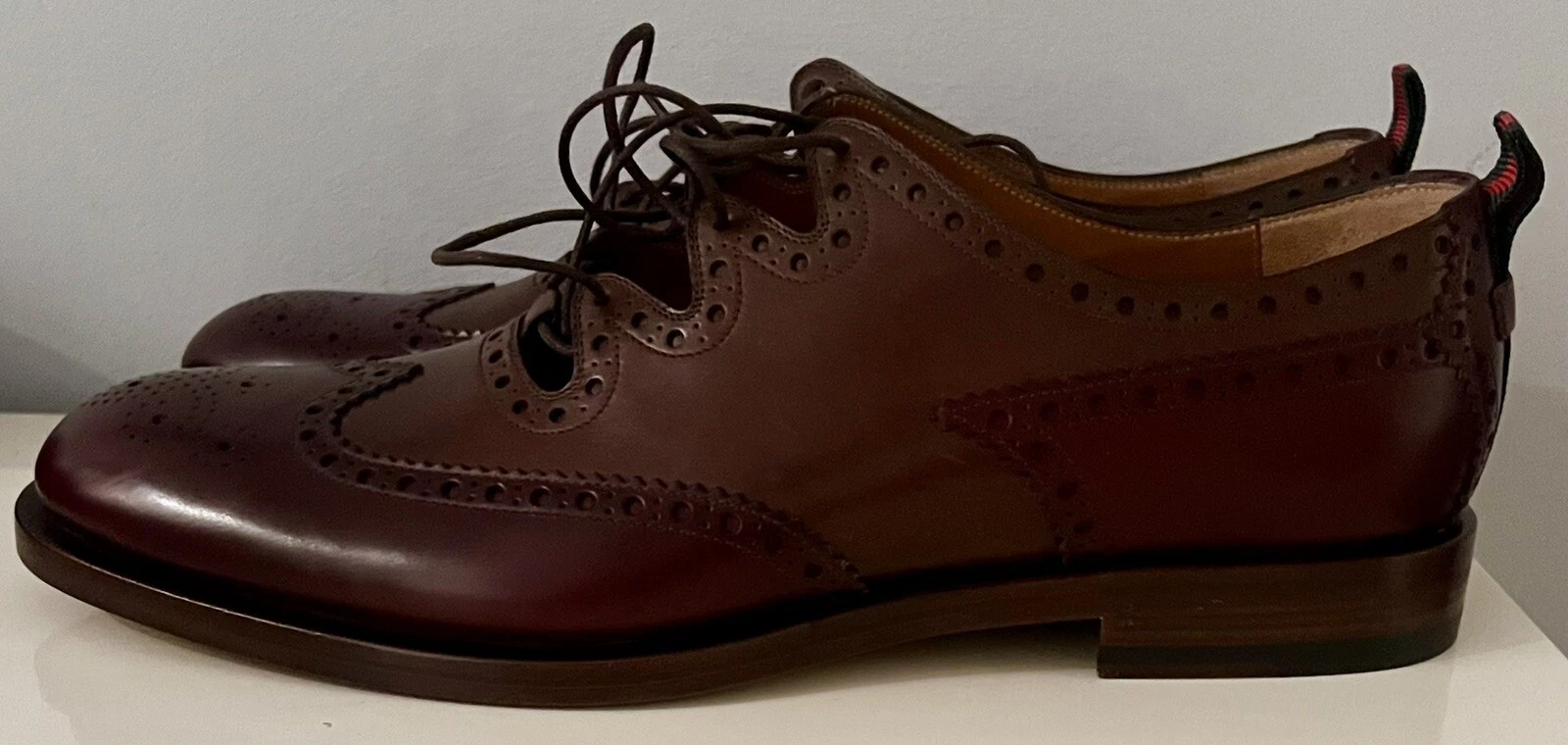 Authentique Gucci Oxford bout d'aile fond dur habillé chaussures Made In Italy 10