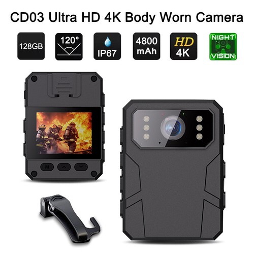 Mini Police Body Worn Camera Security Safety 4K 1080P Video Recording IR Night - Picture 4 of 24