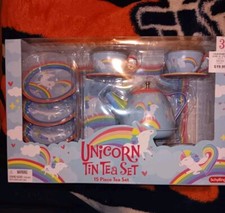 New Schylling Unicorn Tin Tea Set 15 Pieces Girls Gift Birthday Party