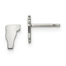 BRAND NEW 925 Sterling Silver Vermont State Push Back Earrings: XNE50SS-VT