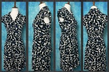 Ann Taylor Short Sleeve 1/4 Button Down Short Sleeve Midi Dress Size 0