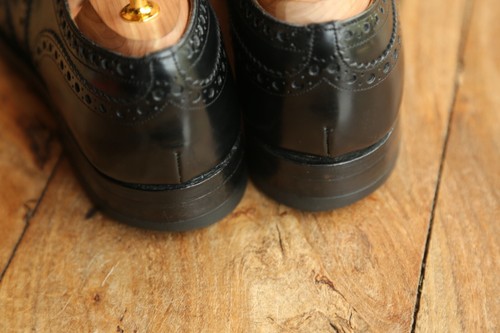 Church's Black Leather Oxford Brogue Shoes Men's UK 7 US 8 EU 41 Vintage - Picture 7 of 9