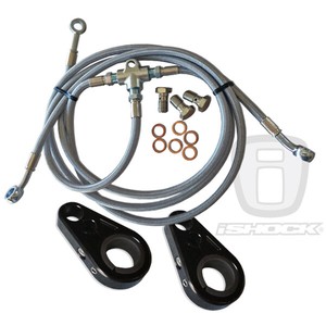 Fits Suzuki LT-R 450 QUADRACER 2006-2009 Tusk Front ATV Steel Braided Brake Line Standard Length 2 Silver