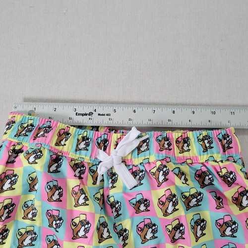 Buc-ee's Boy's Sz YL Pastel Logo Print Lined Elastic Waist Swim Trunks Swimsuit - Picture 6 of 12