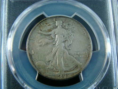 1938-D Walking Liberty Silver Half Dollar PCGS Graded VF35 38186550 - Picture 2 of 4