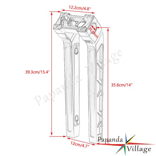 Kit elevador de 4"/6"/8"/10"/14" para barra de 1-1/4" Harley Softail FXBB Sportster Dyna FXD - Imagen 31 de 33