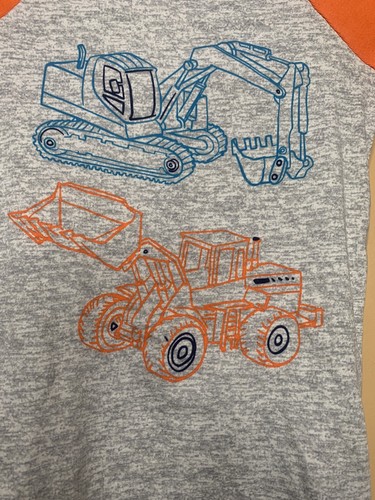Kirkland Boys Size 10 Pajamas 2pc Set Round Neck Orange Gray Shorts Short Sleeve - Picture 7 of 20