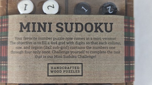 Games. Toy.  Mini Sudoku Game. Wood Puzzle.