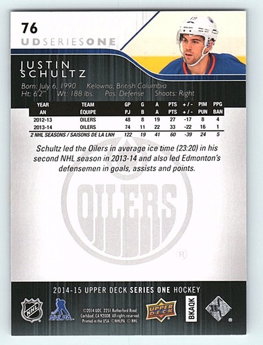 2014-15 UPPER DECK SERIES 1 & 2 Hockey Base Singles - Take your pick! - Picture 151 of 461