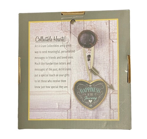 Hanging Heart Arrow Family Quote Easel Back Gift for Mother Gold Tone Art a Gram - Picture 2 of 3