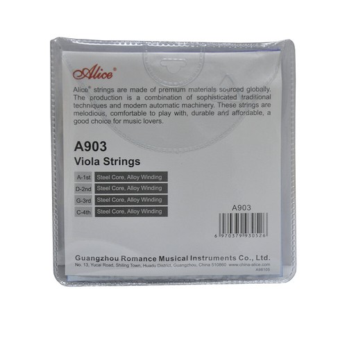 Alice A903 Viola Strings Steel Core Alloy Winding ADGC For 16'' Viola 10 Packs - Picture 3 of 4