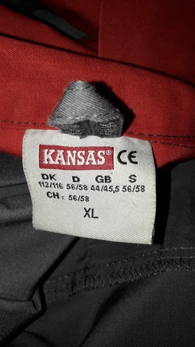Arbeitskittel Arbeitsmantel Kansas LUXE grau/rot Gr. XL NUR ABHOLUNG - Bild 4 von 5