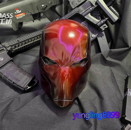 Red Hood Red Helmet 3D Print w/ Led Eyes Pale Rider Cosplay Mask Halloween Prop - Picture 3 of 14