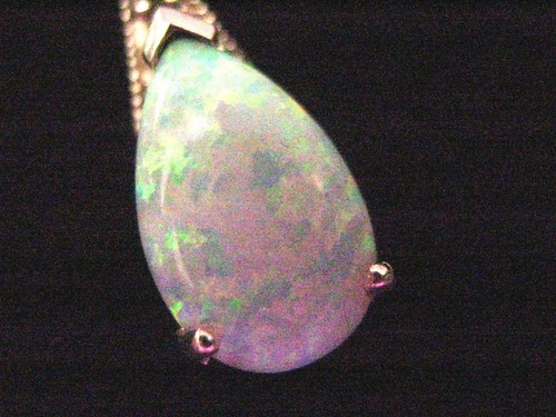 Art Deco 1920s Sterling Silver Gilson Opal Marcasite Peardrop Dangle Earrings  - Picture 3 of 9