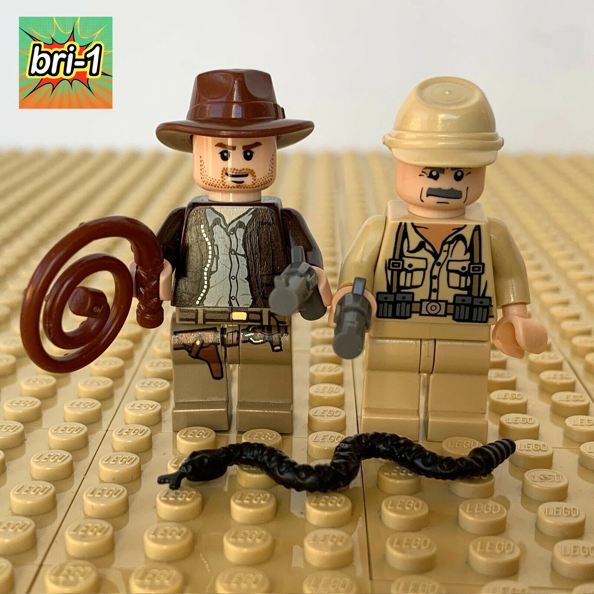 LEGO Indiana Jones: Indiana + German Soldier GUNS, SNAKE, 7622 RACE FOR  TREASURE