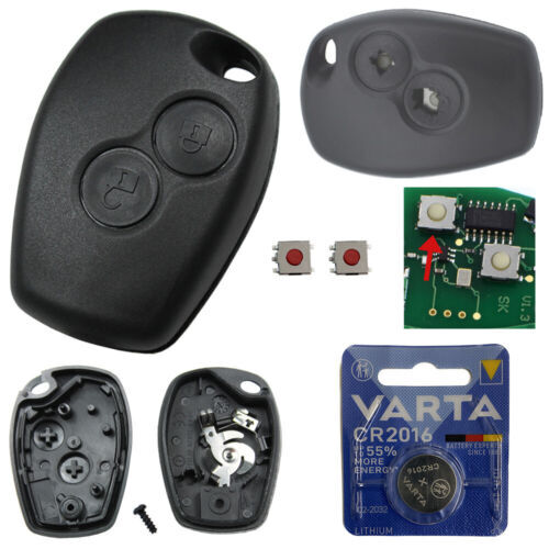 Chiave radio auto 433 MHz per Renault Twingo II Clio III Kangoo Wind 2 tasti - Foto 1 di 7