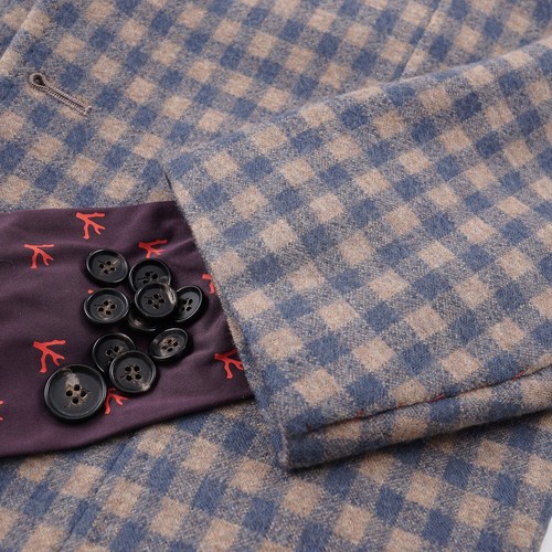 Isaia Extra-Soft Jersey Flannel Wool Sport Coat 38R (Eu 48) NWT Imperfect - Picture 9 of 11