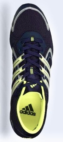 ADIDAS Arriba Navy Blue Yellow Silver Track & Field Spikes Shoes NEW Mens Sz 13 - Picture 4 of 9