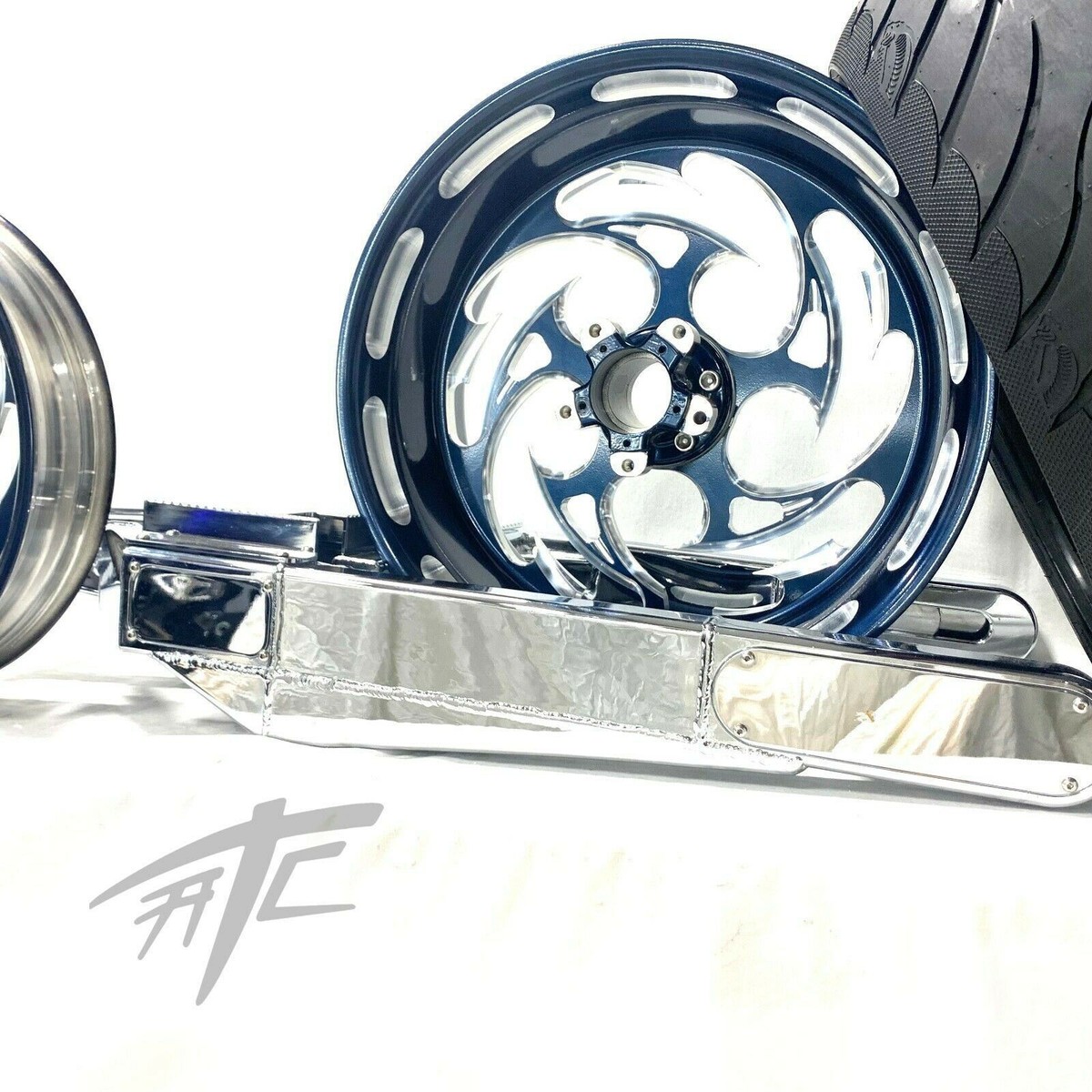 330 FAT TIRE KIT MISTY MIDNIGHT WHEELS CHROME ARM 12-22