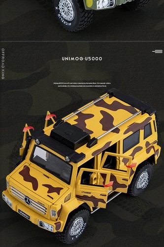 1:24 Unimog U5000 Off-Road Vehicle Alloy Car Model Diecast Toy Vehicle Cars Toys - Picture 20 of 26
