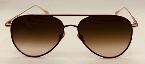 John Varvatos Mens Black Gold Metal Aviator Sunglass V535, Gradient Lens - Picture 4 of 14