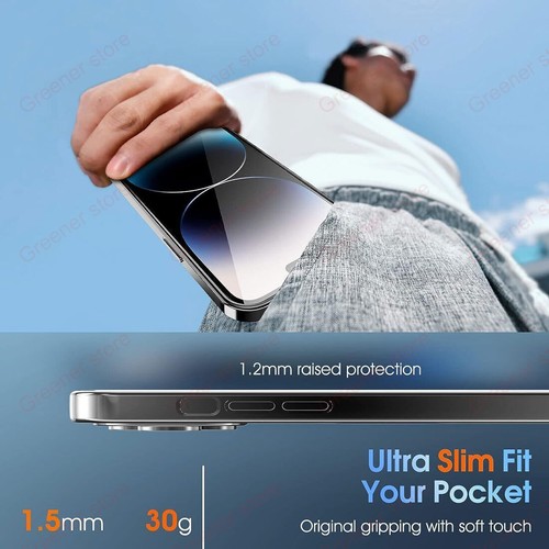 TPU Soft Clear Case Plating Magnetic Safe Cover For iPhone 15/14 Plus Pro Max - Picture 9 of 25