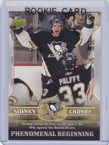 SIDNEY CROSBY ROOKIE CARD 2005 Upper Deck Hockey PITTSBURGH PENGUINS NHL RC