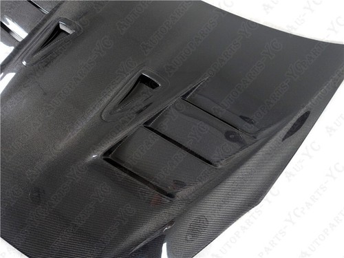 CARBON Kit For 08-16 Nissan R35 GTR CBA DBA TS-Style Front Hood Bonnet Cover - Imagen 7 de 24