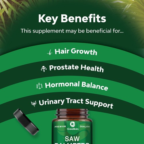 Saw Palmetto 500mg - Male Prostate & Urinary Tract Health, Prevent Hair Loss - Picture 7 of 12